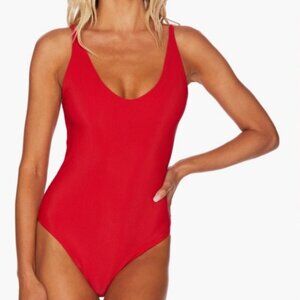 Beach riot red one piece